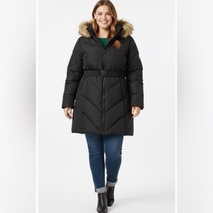 Black Down Filled Lady Woman 2X Reitman Warmest Winter Snow Jacket Coat NEW Tags